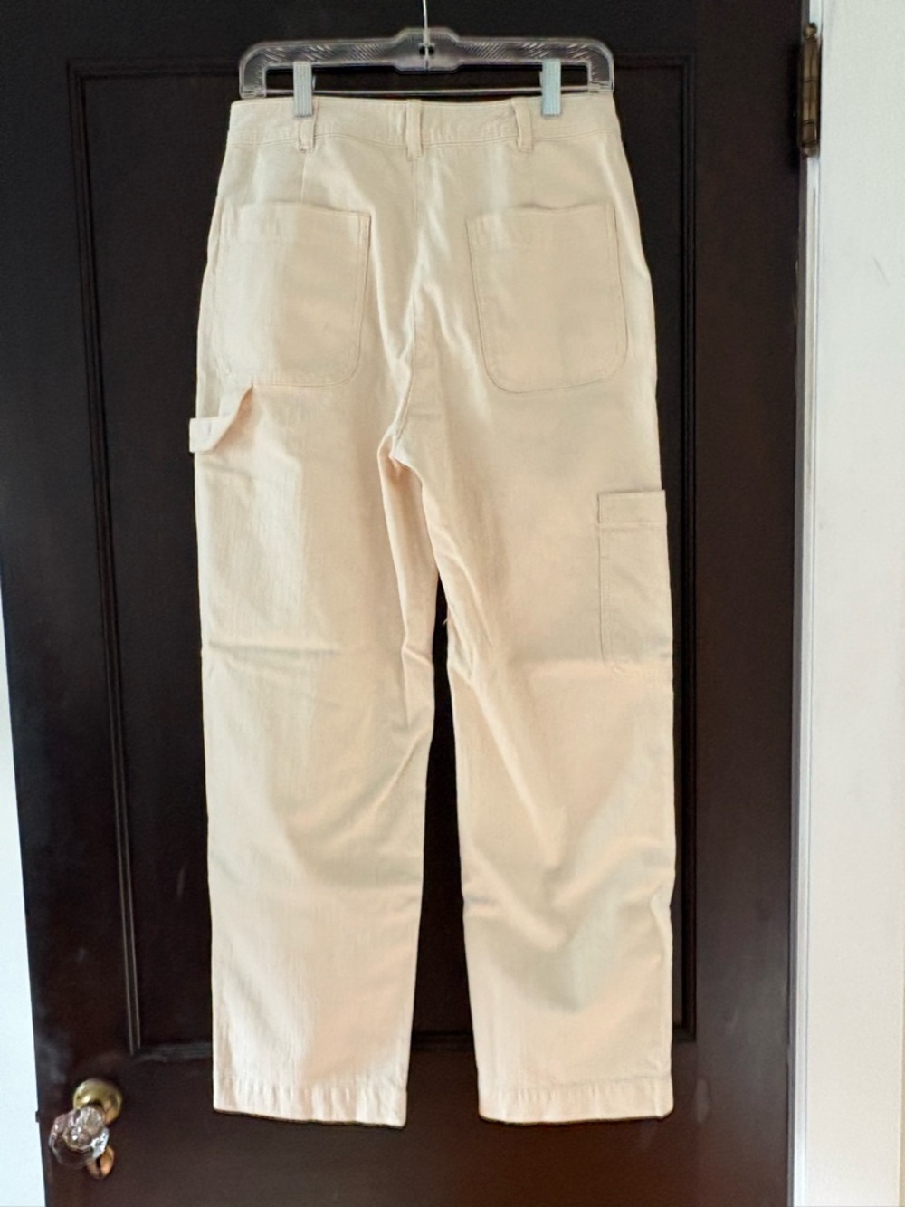 TOAST UK, Women's Cream Carpenter Jeans - Casual Straight Leg - Picture 2 of 7